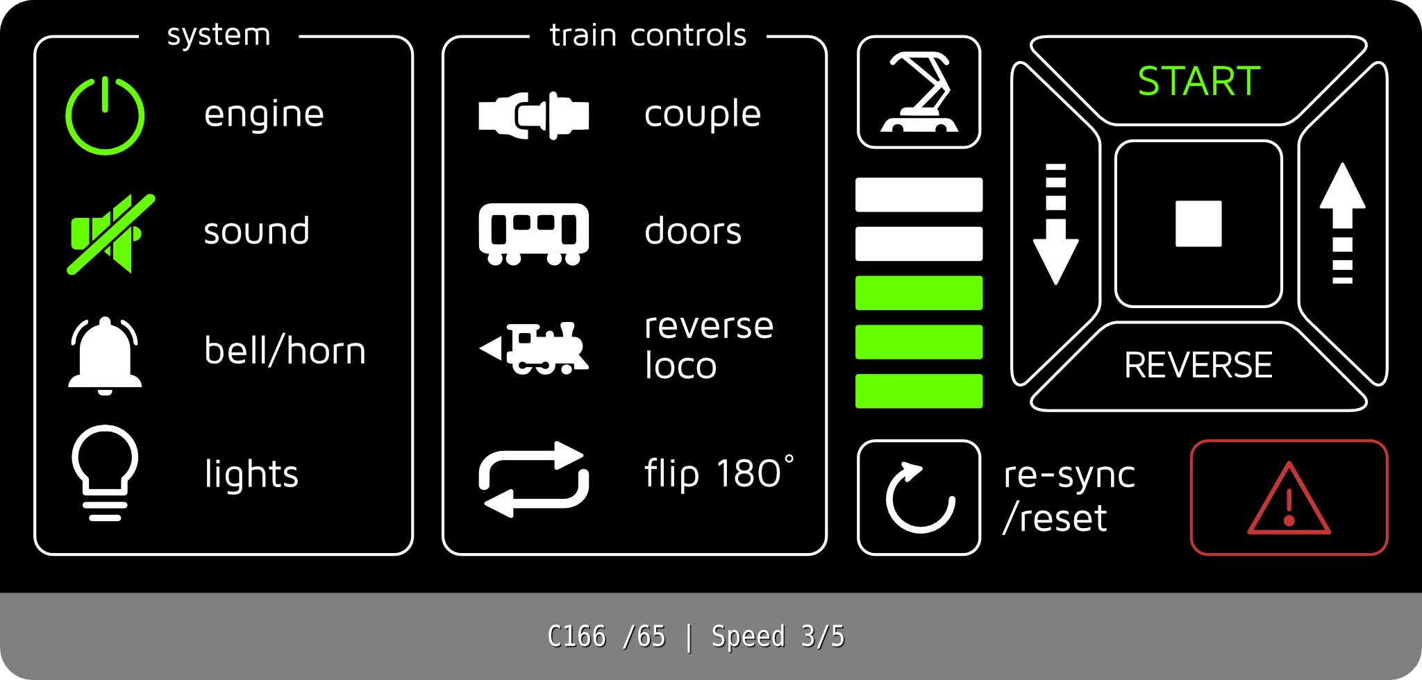 Train HUD Lite panel layout